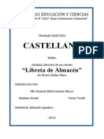 Análisis Literario de Un Cuento LIBRETA DE ALMACEN