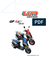 Parts list for motorcycle air filter, electrical components and covers