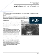 01 Testis Sparing Surgery For Epidermoid Cyst of Testis in A 3 Year Old Boy