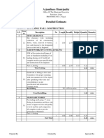 Retaining Wall Construction Estimate