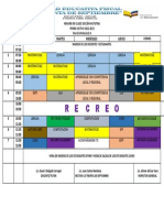 Horario de Clases Periodo Lectivo 2022-2023 DUVAL