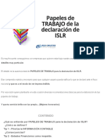 Tips Para Elaborar PAPELES de TRABAJO de La Declaración de ISLR