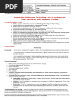 Partnership Building and Establishing Links, Leadership and Needs Assessment and Community Profiling