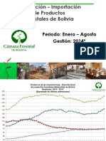2014 08 Agosto Exportaciones Importaciones Bolivia Forestal