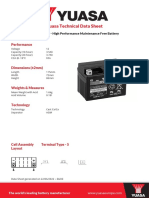 Yuasa Technical Data Sheet: Performance