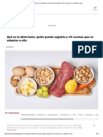 Qué Es La Dieta Keto, Quién Puede Seguirla y 43 Recetas Que Se Adaptan A Ella