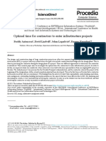 Optimal Time For Contractors To Enter Infrastructure Projects Optimal Time For Contractors To Enter Infrastructure Projects