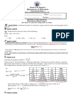 Department of Education: OBJECTIVES: Illustrate The Limit of A Function Using A Table of Values and The Graph of The