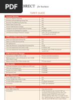 Tariff Guide: Account Services