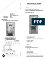 Operation and Instruction Manual: 7. Technical Characteristics of The Meter