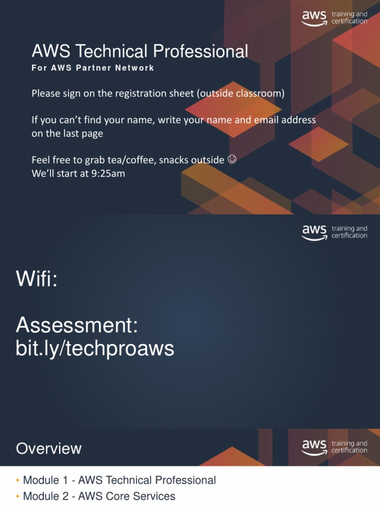 Training material aws technical professional bootcamp 20200226