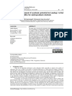 Developing Instrument of Academic Potential Test Analogy Verbal Ability For Undergraduate Students