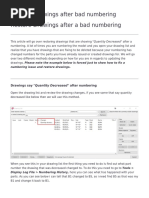 Tekla Restore Drawings After Bad Numbering