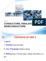 Conductors, Insulators, Semiconductors: Unit 2