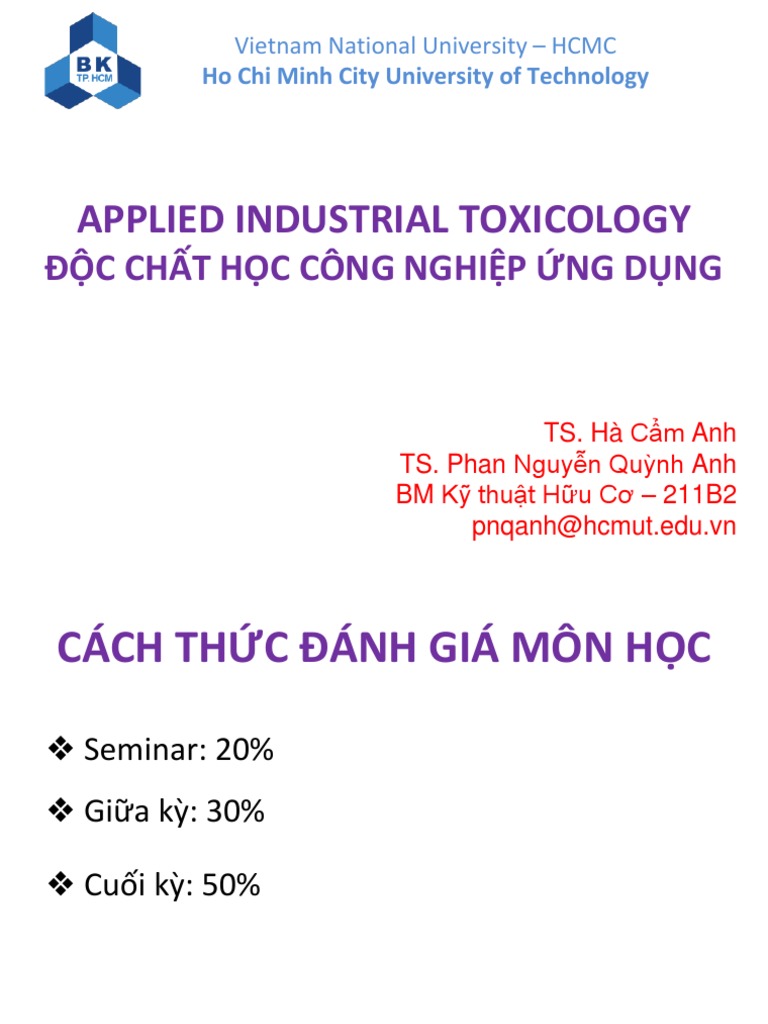 Applied Industrial Toxicology | PDF