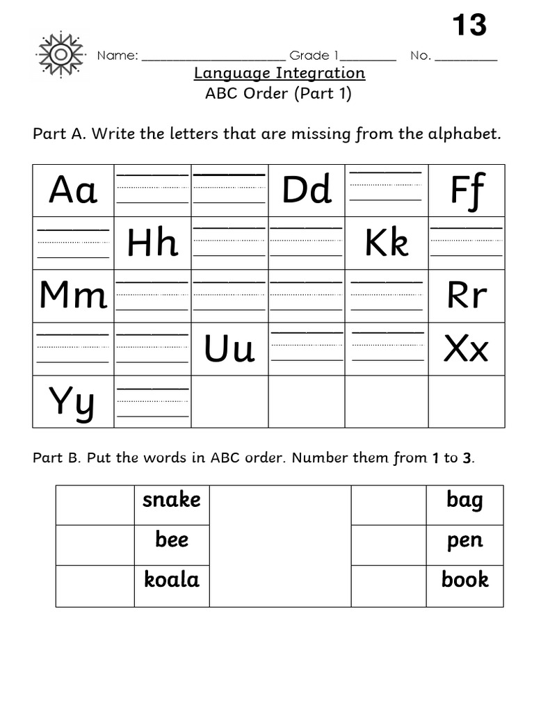 Preview of a PDF document titled '13 ABC Order'