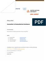 Policy Brief - Innovation in Humanitarian Assistance (UNU-MERIT)