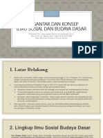 1. Pengantar dan Konsep Ilmu Sosial dan Budaya Dasar