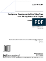 Design and Development of The Valve Train of A Motorcycle Engine
