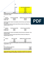 Exercises On Joint Cost and By-Products