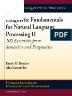 Linguistic Fundamentals For Natural Language Processing II - 100 Essentials From Semantics and Pragmatics