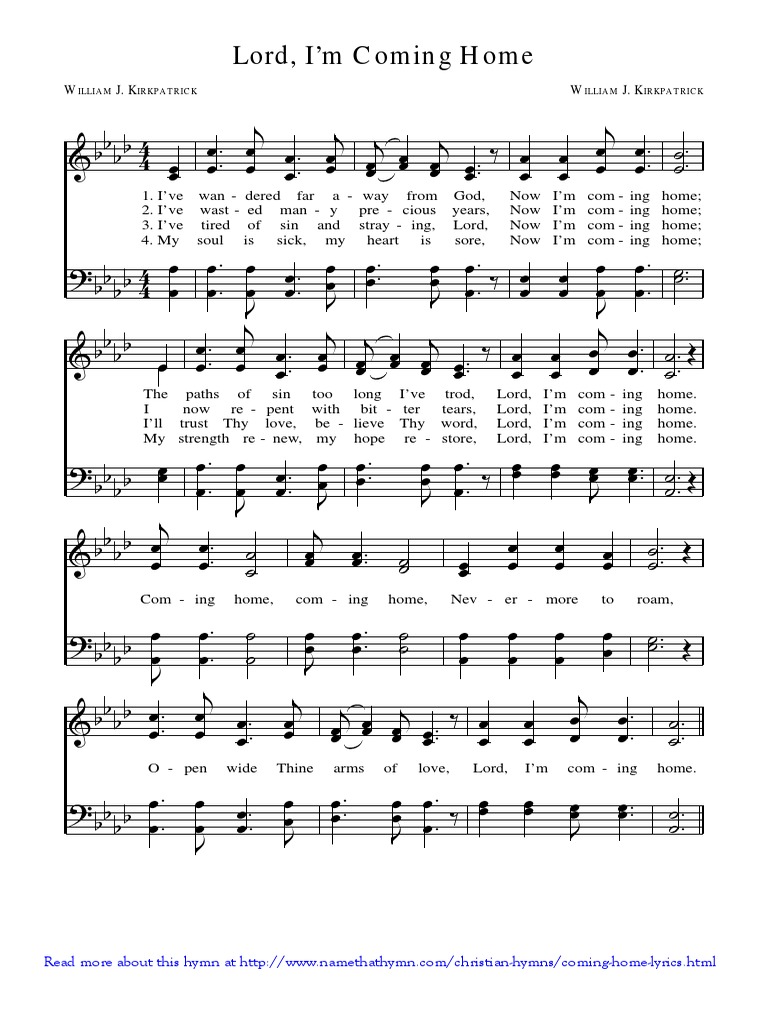 Coming Home Sheet Music PDF