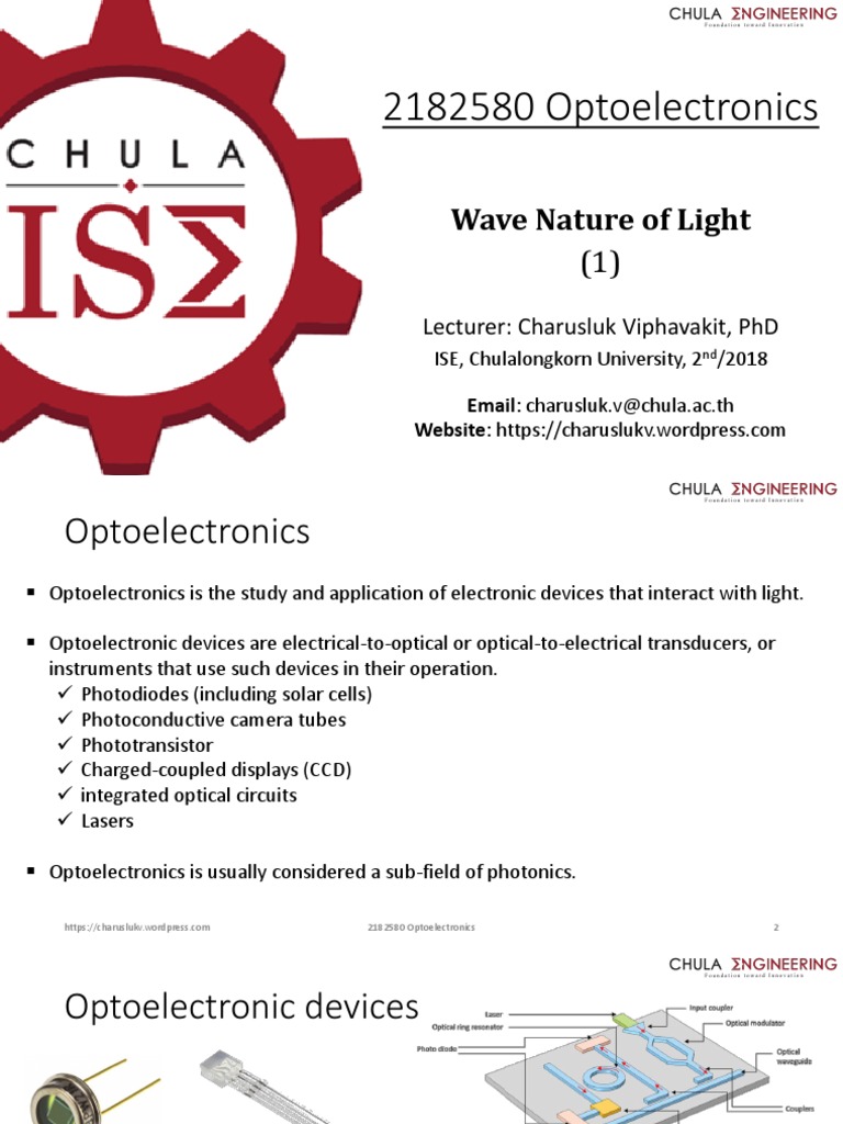 Optoelectronics: Wave Nature of Light | PDF | Waves | Optics