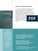 Partnership Liquidation - Installment