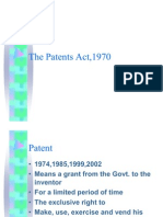 The Patents Act, 1970