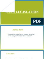 BANK LEGISLATION: A HISTORY OF BANKING LAWS IN INDIA