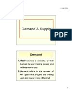 Demand & Supply Functions