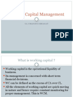Working Capital Management: Ca Chandni Bhagat