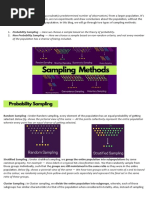 Sampling Techniques: of The Population Has A Chance of Being Included