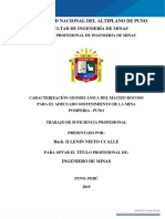 Caracterización geomecánica del macizo rocoso de la mina Pomperia