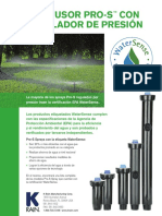 ProS Sprays Water Sense Product Brochure - Spanish