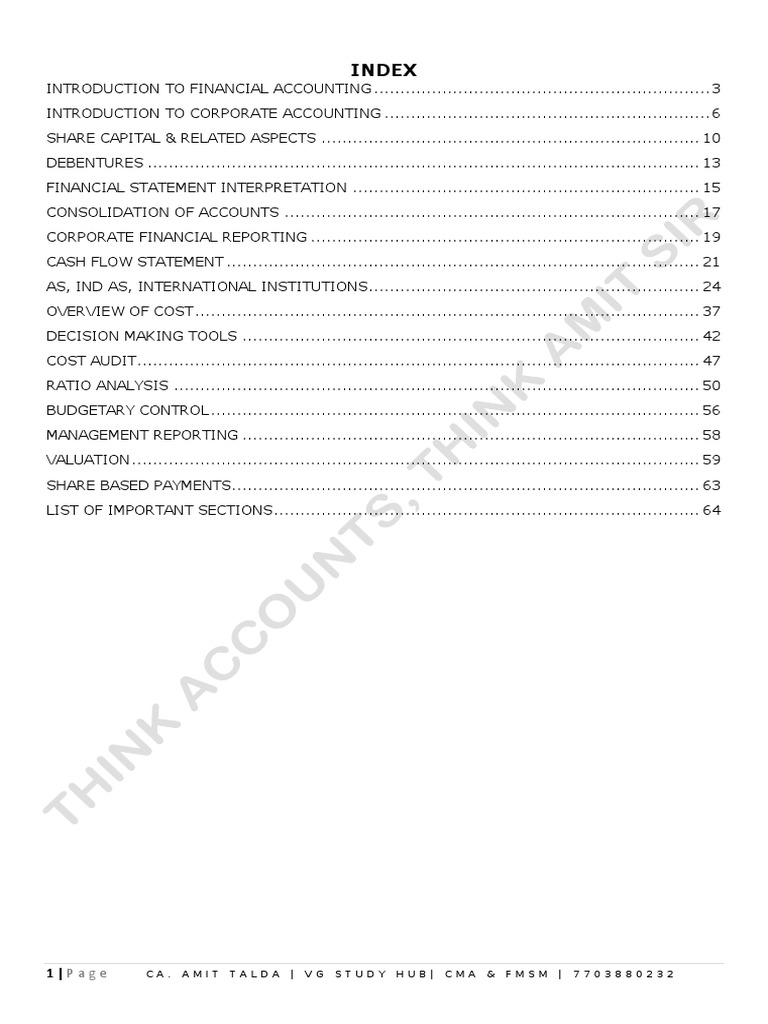 Cma End Notes | PDF | Debits And Credits | Equity (Finance)