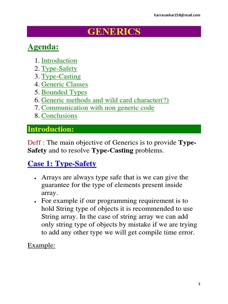 An InDepth Guide to Java Generics Type Safety, Type Casting, Generic Classes, Bounded Types