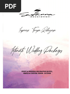 Intimate Wedding Packages Savanna Decoration
