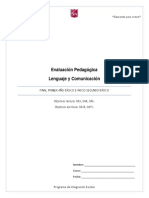 Evaluación Lenguaje Final Primero e Inicios Segundos