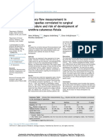 Urinary Flow Measurement in Hypospadias Correlated To Surgical Procedure and Risk of Development of Urethra-Cutaneous Fistula