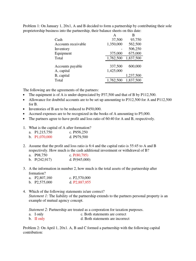 Partnership Capital and Profit Distribution | PDF | Partnership | Dividend