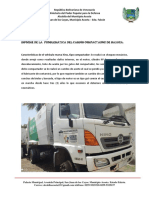 Informe compactador basura dañado