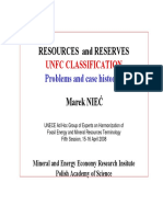 RESOURCES AND RESERVES Unfc CLASSIFICATION