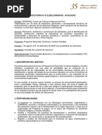 Convocatoria Nro.013.2022 Chirapaq