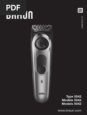 Braun Type 5542 Beard Trimmer user manual
