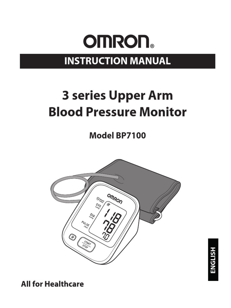 3 Series Upper Arm Blood Pressure Monitor Instruction Manual PDF