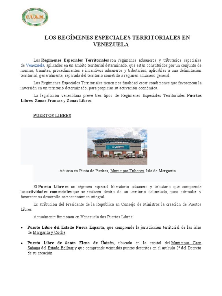 Regímenes Especiales Territoriales en Venezuela | PDF | Gobierno ...