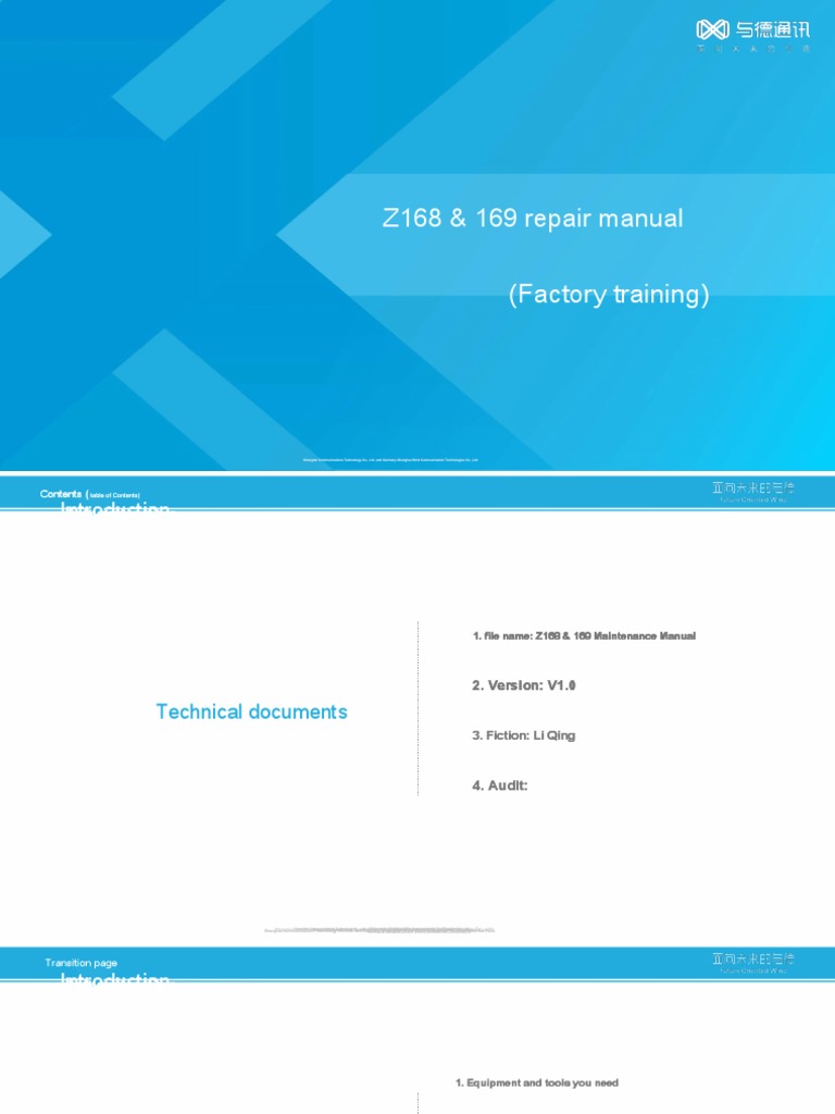 Z168 & 169 Repair Manual: (Factory Training) | PDF | Computer ...