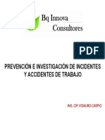 Clase - Prevención e Investigación de Incidentes y Accidentes de Trabajo