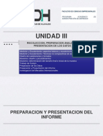 PREPARACION Y PRESENTACION DE INFORME